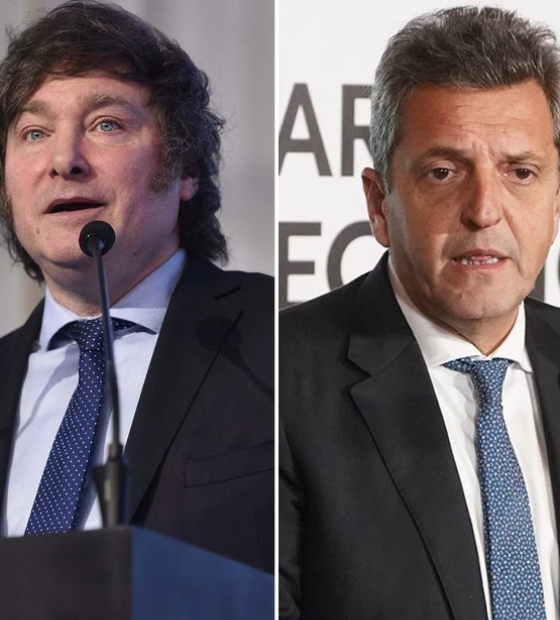 Javier Milei e Sergio Massa devem fazer 2º turno em eleição na Argentina