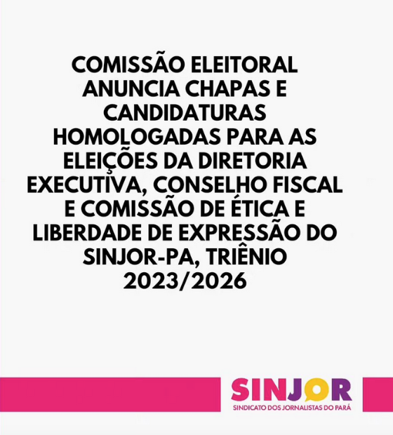 Sindicato dos Jornalistas: conheça as chapas inscritas à eleição 2023-2026