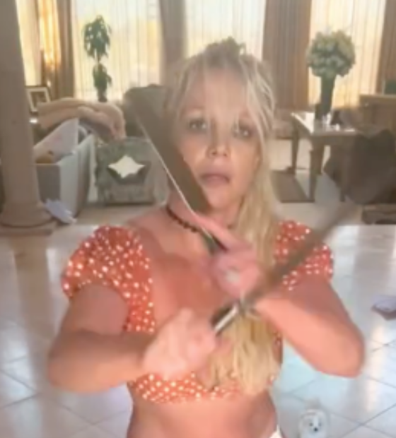  Polícia visita a casa de Britney Spears após vídeo com facas viralizar na internet, diz site