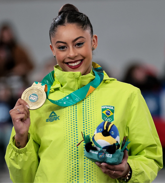 Ouro histórico de Bárbara Domingos e título no conjunto reforçam grande fase no Brasil na ginástica rítmica