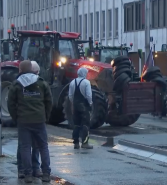 Agricultores protestam na sede da UE, onde ministros de Agricultura se reúnem