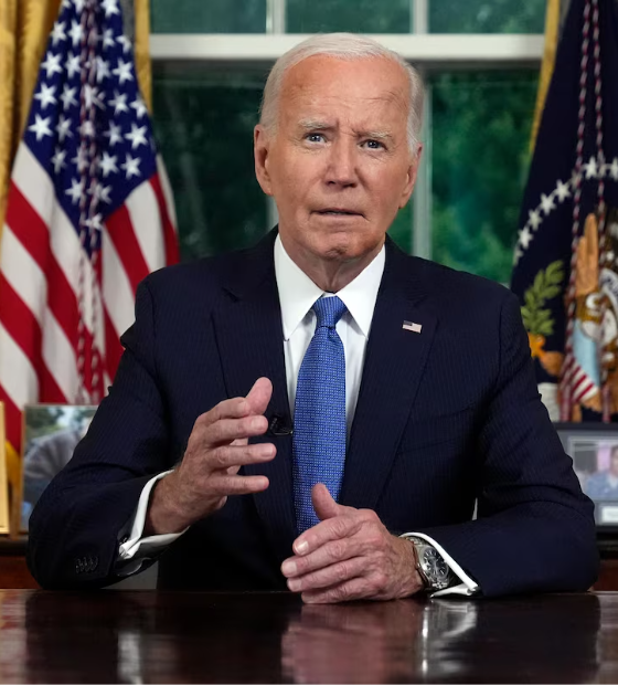 Em primeiro pronunciamento após desistência, Biden defende legado e diz que democracia está em jogo