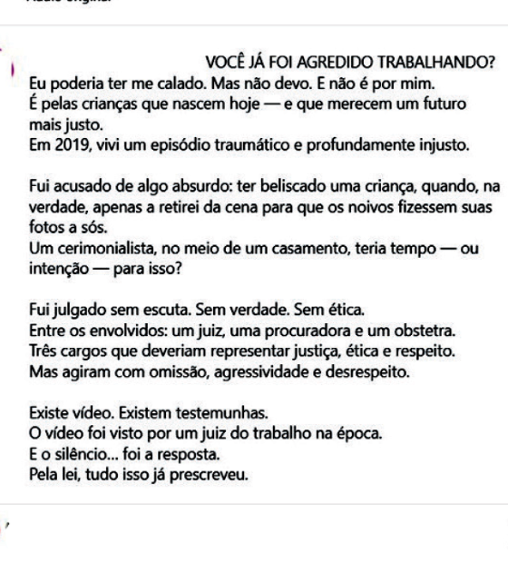 Cerimonialista denuncia agressão em casamento em Belém cinco anos atrás, mas crime está prescrito