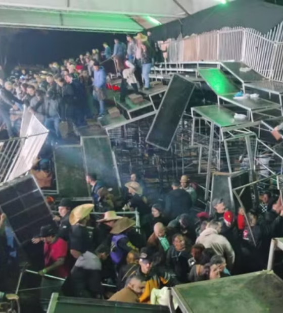 Arquibancada despenca e deixa 60 pessoas feridas em rodeio em Eldorado