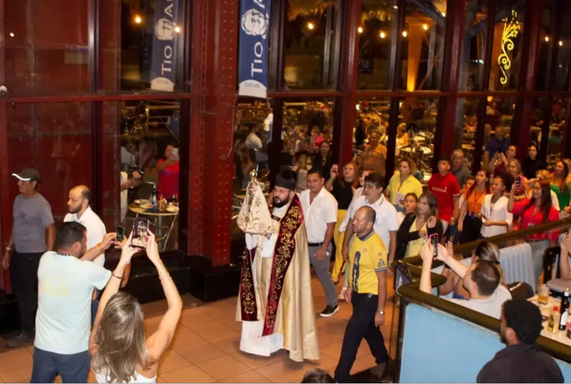 Imagem peregrina faz visita pública na Estação das Docas, nesta quinta, 18