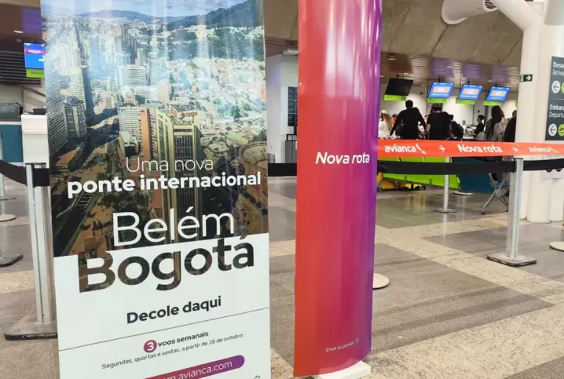 Belém passa a ter voo direto para Bogotá, na Colômbia, três vezes por semana