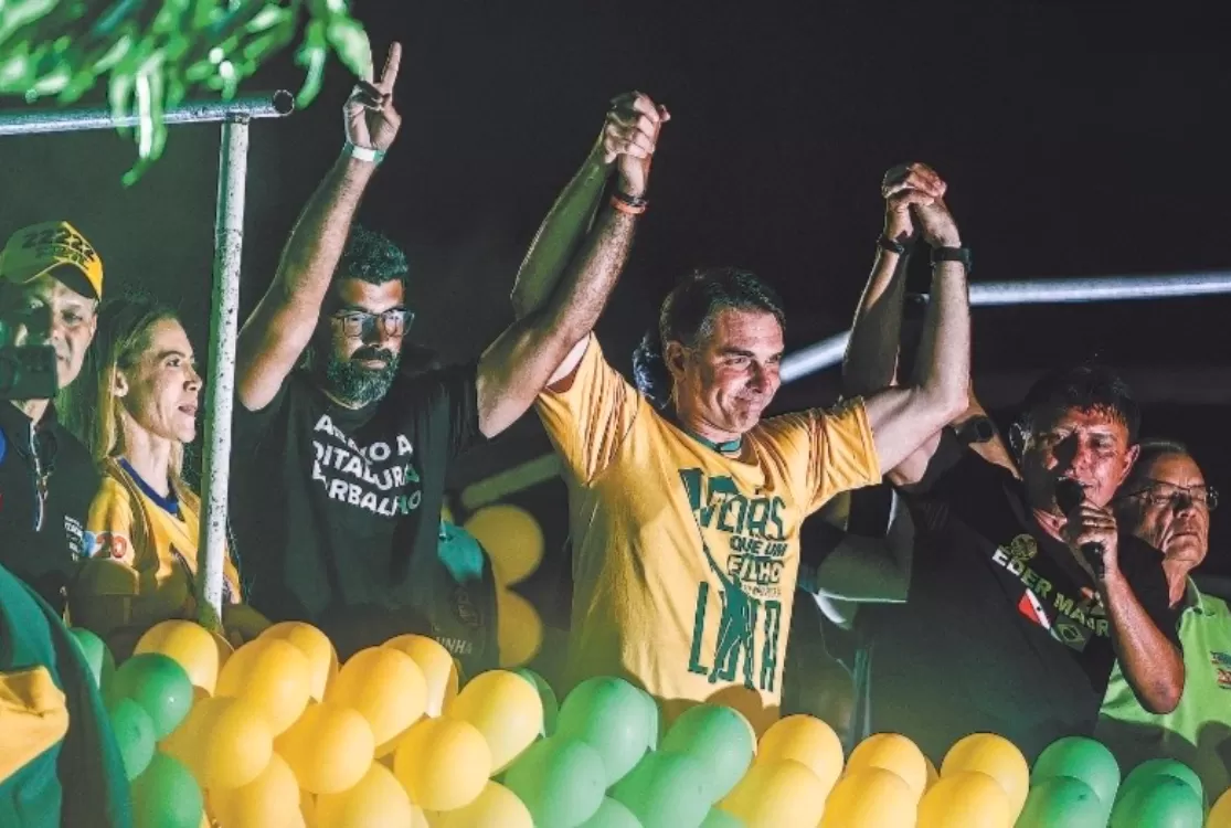 Em ato ao lado de Flávio, Daniel Santos diz que garimpeiros são 'perseguidos' no Pará