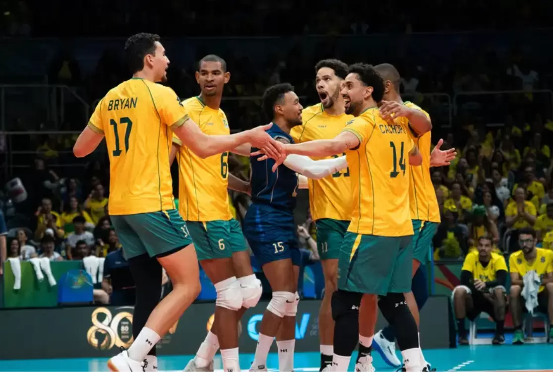 Brasil vence Chile por 3 sets a 0 na estreia do Sul-Americano Masculino de Vôlei