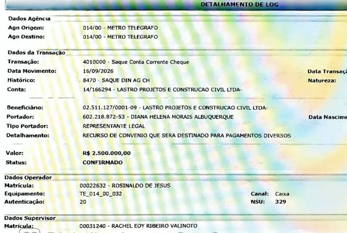 Saque de R$ 2,5 mi expõe conexão entre contratos públicos e família de candidato
